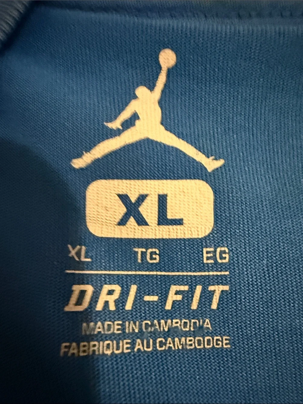 Jordan Blue Tee with Yellow Splash Jumpman Graphic Nike